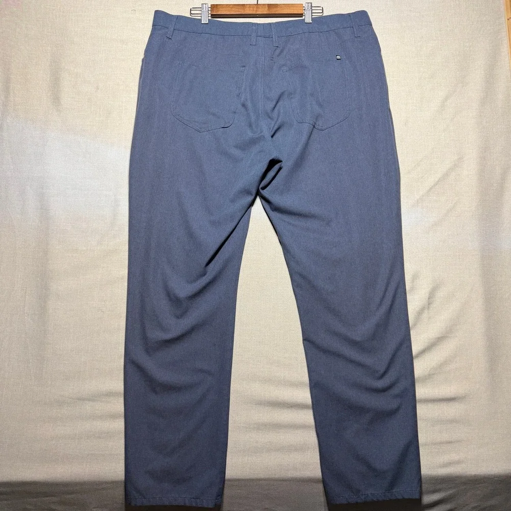 TravisMathew Pants Men 42x32 Blue Straight Open to Close Golf Performance 1MT435